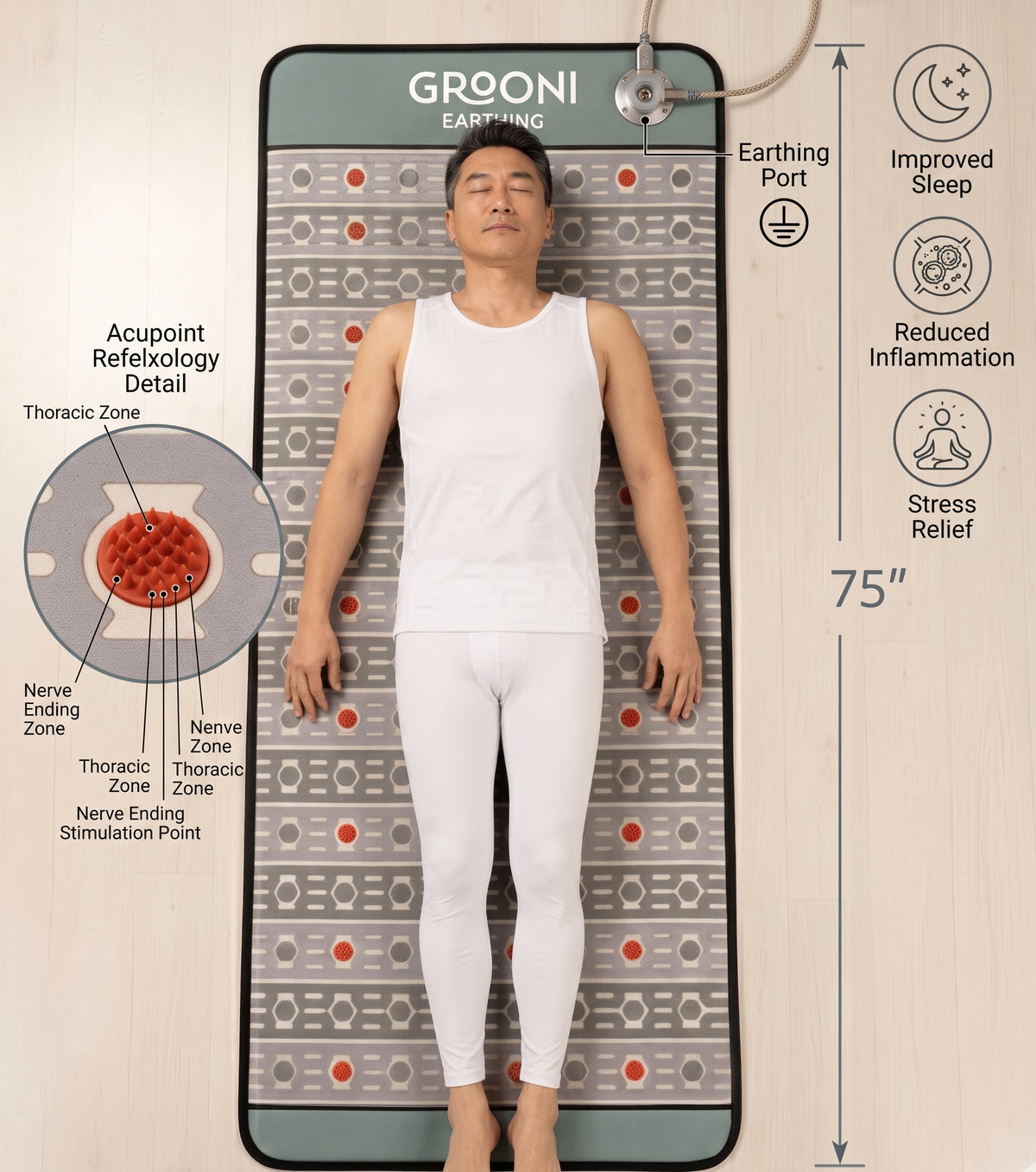 PEMF Mat 4-in-1, Red Light & Infrared Heat