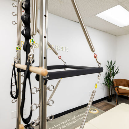 Nano Elite Half Trapeze - Adjustable Studio Pilates Reformer with Tower - RE09